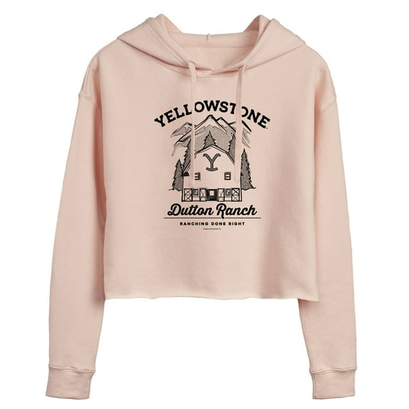 Yellowstone - Dutton Ranch - Juniors Cropped Pullover Hoodie