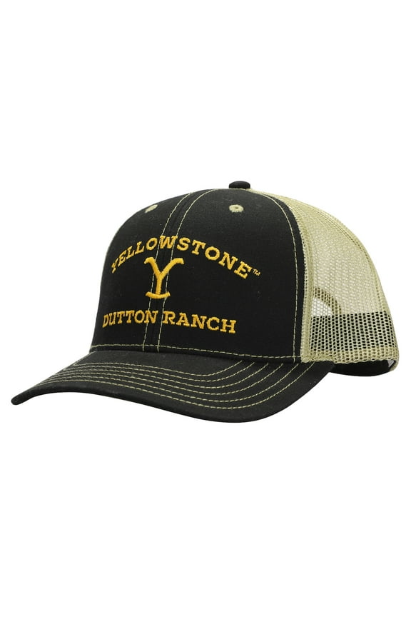 Yellowstone Dutton Ranch Logo Men's Black Foam Trucker Hat