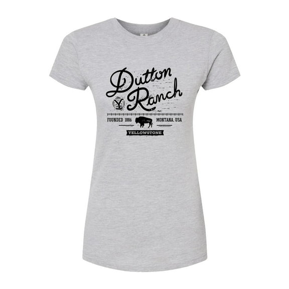 Yellowstone  - Dutton Ranch Logo Scene  - Juniors Fitted Graphic T-Shirt