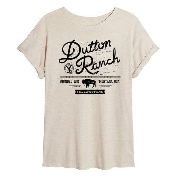 Yellowstone - Dutton Ranch Logo Scene - Women's Oversized T-Shirt