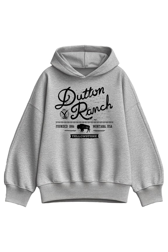- Dutton Ranch Logo Scene - Women's Oversized Fleece Hoodie Sweatshirt