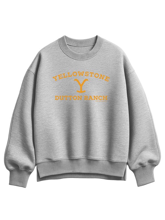 - Dutton Ranch Logo Women's Oversized Fleece Crew Sweatshirt