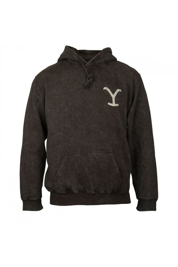 Dutton Ranch Montana Mineral Wash Pull-Over Pocket Hoodie-Small