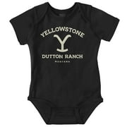 Yellowstone Dutton Ranch Montana Romper Boys or Girls Infant Baby Brisco Brands NB
