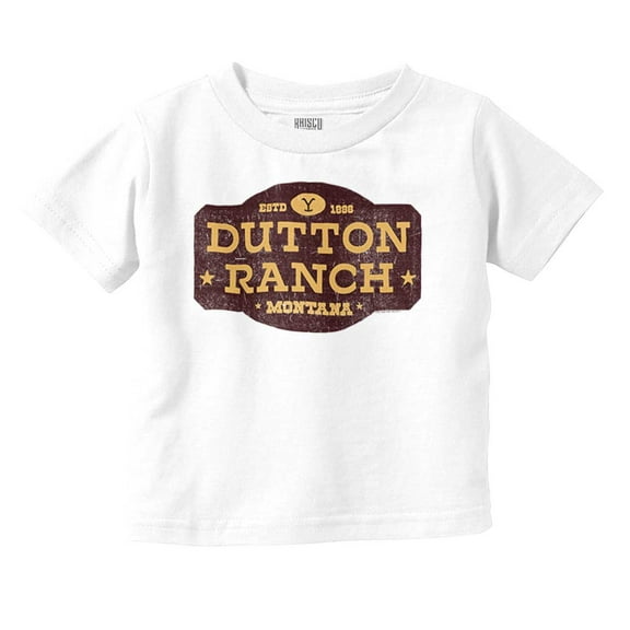 Yellowstone Dutton Ranch Montana Sign Toddler Boy Girl T Shirt Infant Toddler Brisco Brands 6M