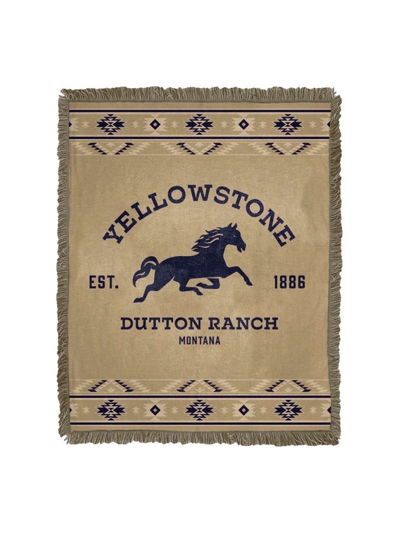 Dutton Ranch Paramount Jacquard Throw Blanket, 46 x 60 inches