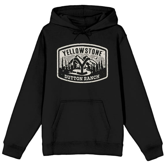 Yellowstone Dutton Ranch Patch Mens Black Graphic Hoodie - M
