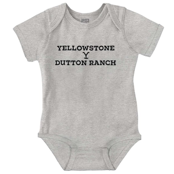 Yellowstone Dutton Ranch Show Logo Romper Boys or Girls Infant Baby Brisco Brands 18M