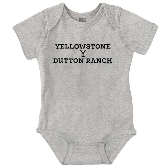 Yellowstone Dutton Ranch Show Logo Romper Boys or Girls Infant Baby Brisco Brands 24M