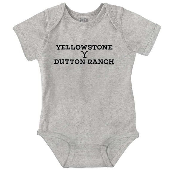 Yellowstone Dutton Ranch Show Logo Romper Boys or Girls Infant Baby Brisco Brands NB