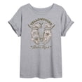 thumbnail image 1 of Yellowstone - Dutton Ranch Skull Flowers - Juniors Oversized Graphic T-Shirt, 1 of 5