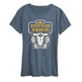 thumbnail image 1 of Yellowstone - Dutton Ranch Steer Skull Flower - Women's Short Sleeve Graphic T-Shirt, 1 of 6