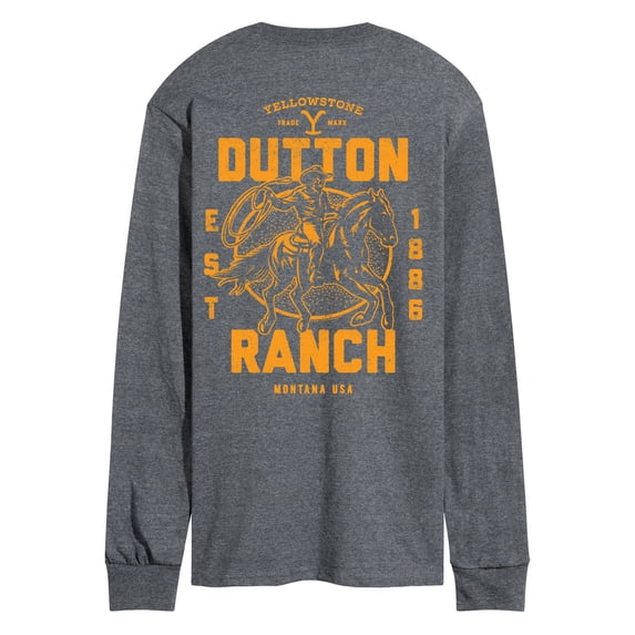Yellowstone - Dutton Ranch Trademark - Men's Long Sleeve Graphic T-Shirt