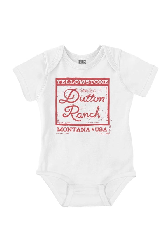 Dutton Ranch USA Stamp Romper Boys or Girls Infant Baby Brisco Brands 6M