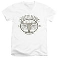 thumbnail image 1 of Yellowstone Dutton Ranch Unisex Adult V-Neck T Shirt,White, Large, 1 of 2