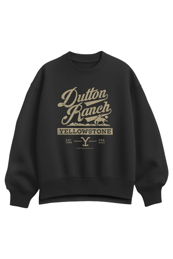 - Dutton Ranch Wild Angry - Women's Oversized Fleece Crew Sweatshirt