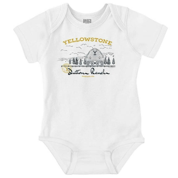 Yellowstone Dutton Ranch Y Barn Romper Boys or Girls Infant Baby Brisco Brands 18M