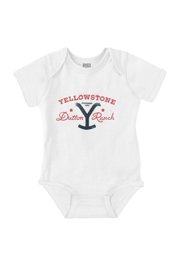 Dutton Ranch Y Brand Logo Romper Boys or Girls Infant Baby Brisco Brands NB