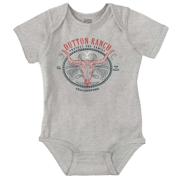 Yellowstone Dutton Ranch Y Bull Romper Boys or Girls Infant Baby Brisco Brands NB