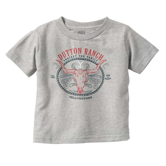 Yellowstone Dutton Ranch Y Bull Toddler Boy Girl T Shirt Infant Toddler Brisco Brands 24M
