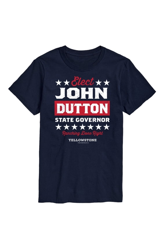 - Elect John Dutton Governor - Men's Short Sleeve Graphic T-Shirt