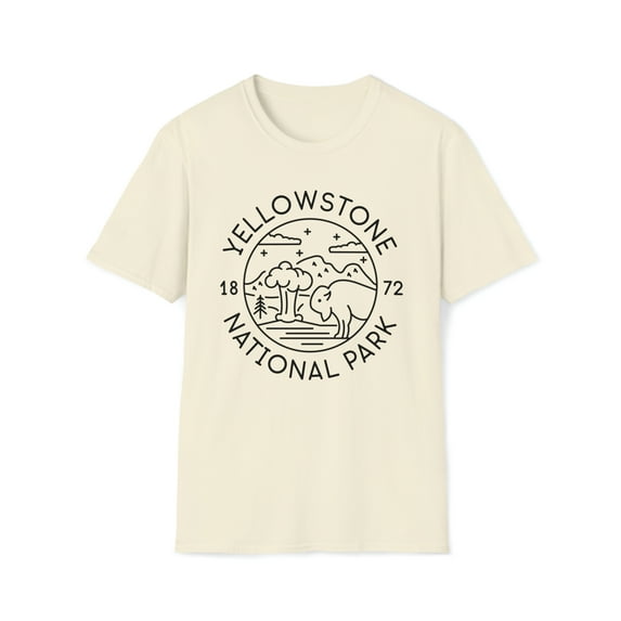 Yellowstone Est 1872, Gildan Unisex Softstyle T-Shirt, Graphic Tee, S-3XL
