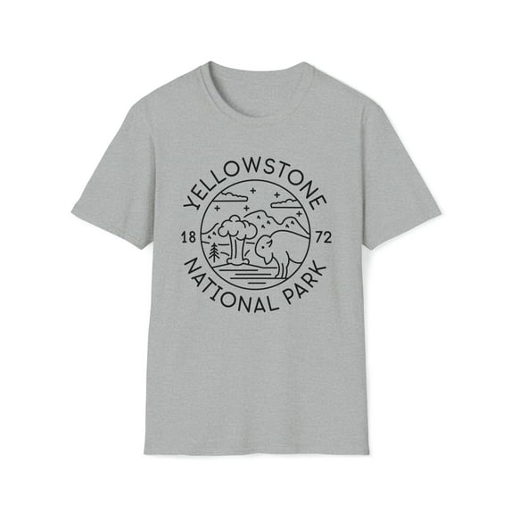 Yellowstone Est 1872, Gildan Unisex Softstyle T-Shirt, Graphic Tee, S-3XL