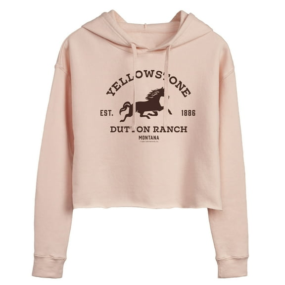Yellowstone  - Est 1886 Horse Logo  - Juniors Cropped Pullover Hoodie