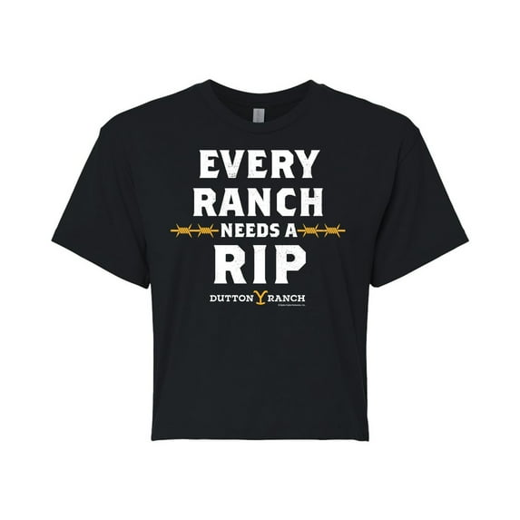 Yellowstone - Every Ranch Needs a Rip - Juniors Cropped Cotton Blend T-Shirt