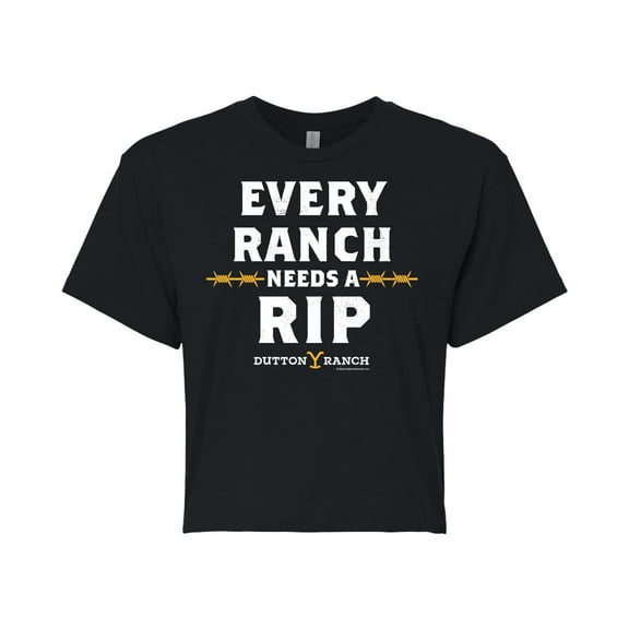 Yellowstone - Every Ranch Needs a Rip - Juniors Cropped Cotton Blend T-Shirt