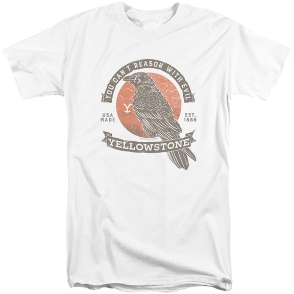 Yellowstone Evil Bird Unisex Adult Tall T Shirt,White, 3X-Large