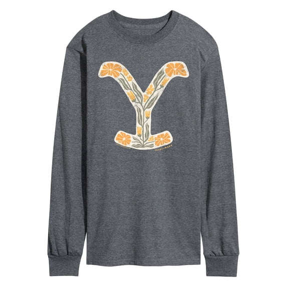 Yellowstone - Floral Logo - Men's Long Sleeve Graphic T-Shirt