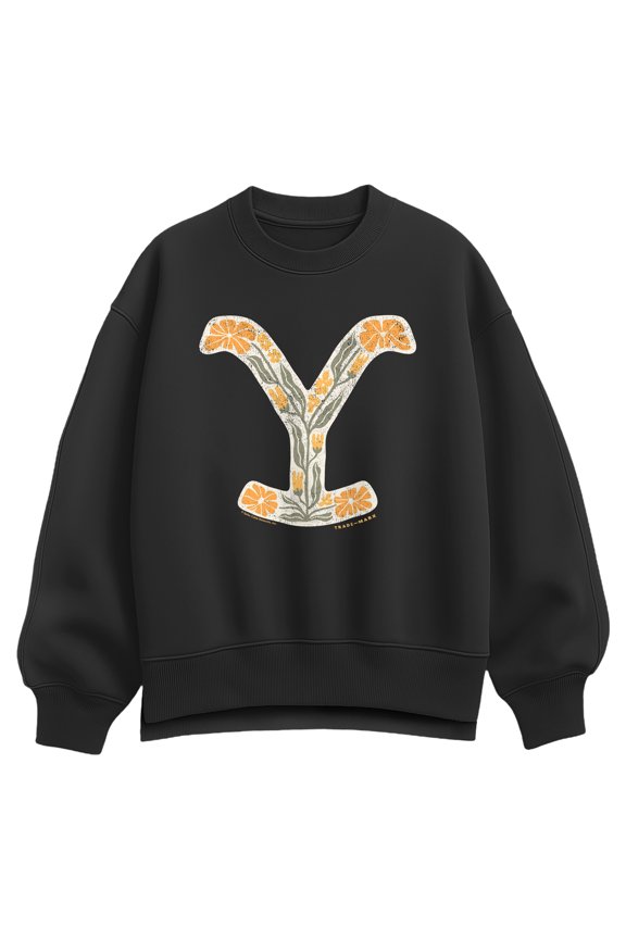 - Floral - Women's Oversized Fleece Crew Sweatshirt