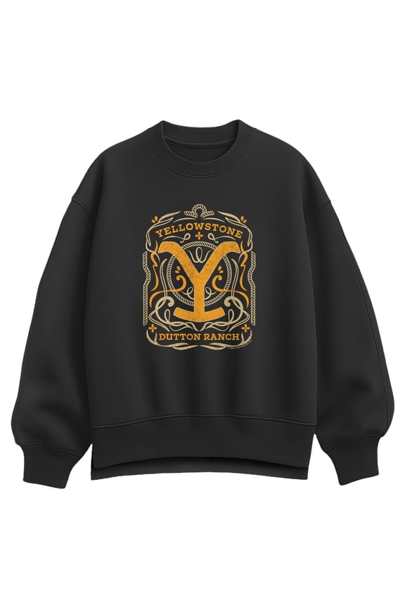 - Flourish Design Oversized Fleece Crew Sweatshirt