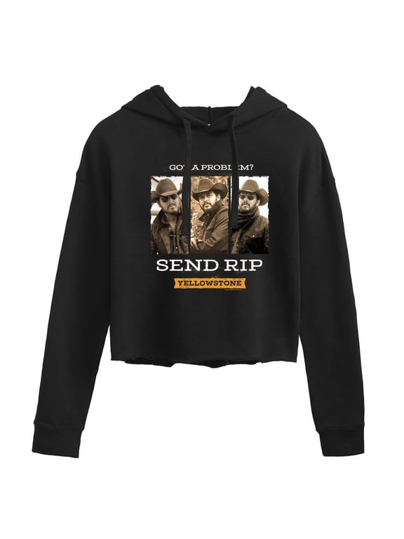 - Got A Problem Send Rip Women's Cropped Graphic Hoodie