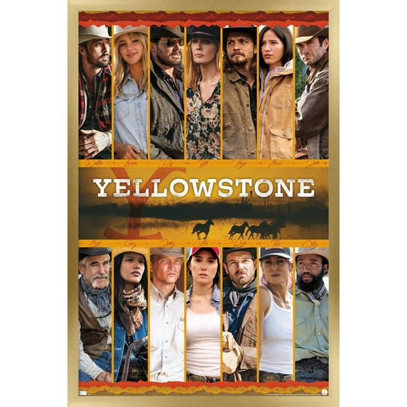 Yellowstone - Group Wall Poster, 14.725" x 22.375" Framed