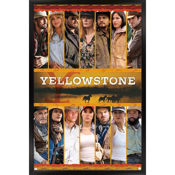 Yellowstone - Group Wall Poster, 22.375" x 34" Framed