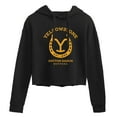 thumbnail image 1 of Yellowstone  - Horseshoe Lockup - Juniors Cropped Pullover Hoodie, 1 of 6