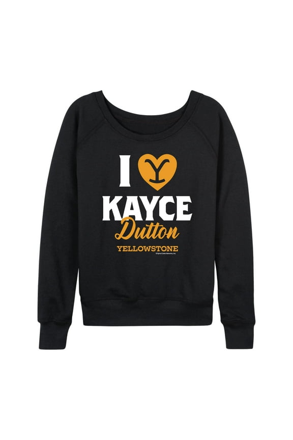 - I Love Kayce - Ladie's French Terry Long Sleeve Shirt