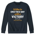 thumbnail image 1 of Yellowstone - I'd Like To End This Day With A Victory - Men's Crew Neck Fleece Pullover, 1 of 6