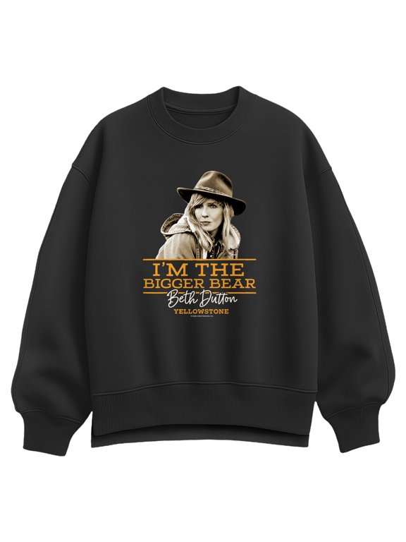 - I'm The Bigger Bear Women's Oversized Fleece Crew Sweatshirt