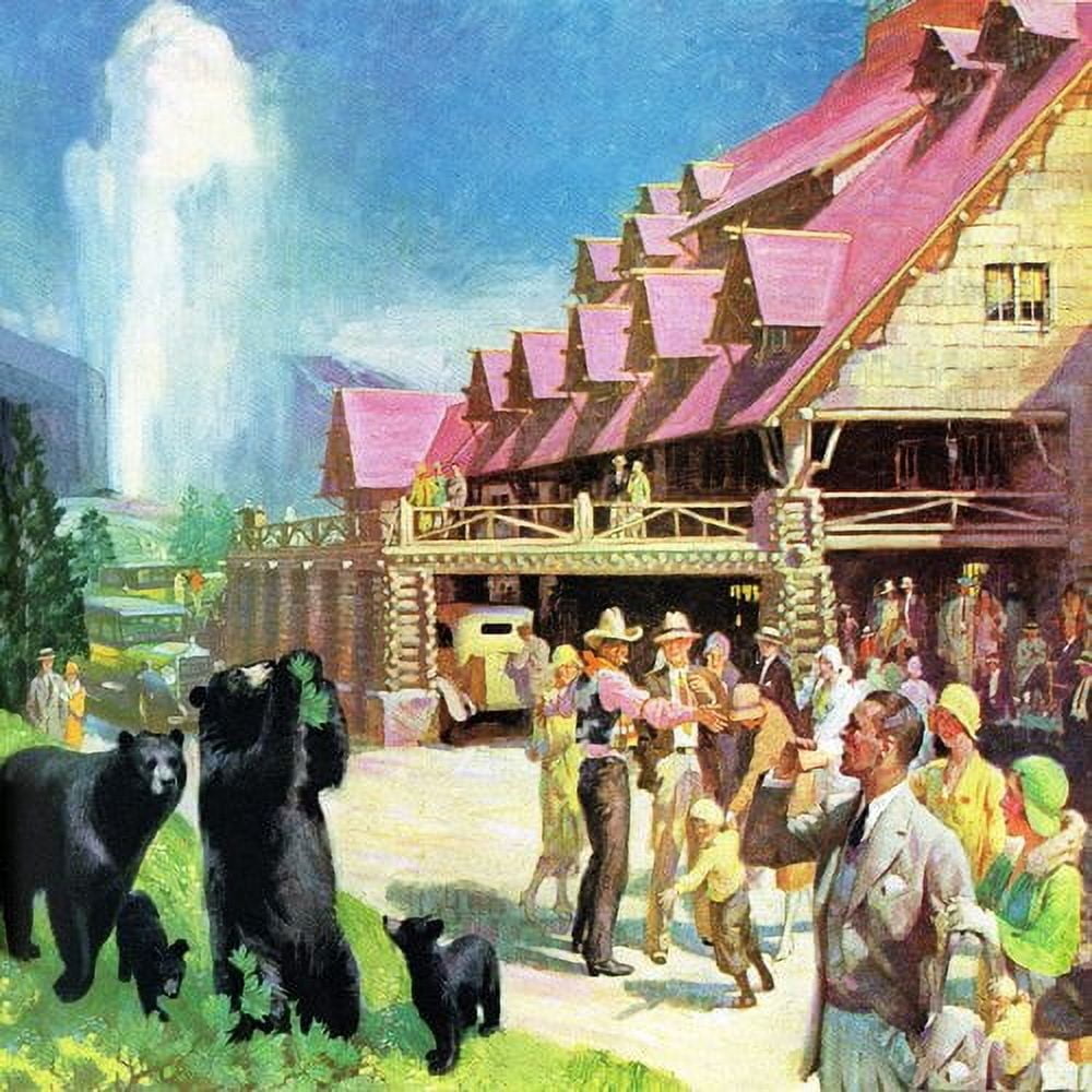 "Yellowstone Inn" Painting Print on Wrapped Canvas