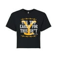 thumbnail image 1 of Yellowstone - Its Too Early For This Rip Wheeler - Juniors Cropped Graphic T-Shirt, 1 of 6