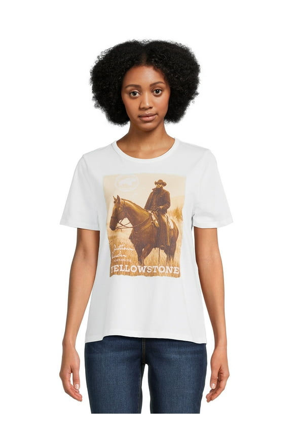 Juniors Rip Wheeler Graphic Tee with Short Sleeves, Sizes XS-3XL