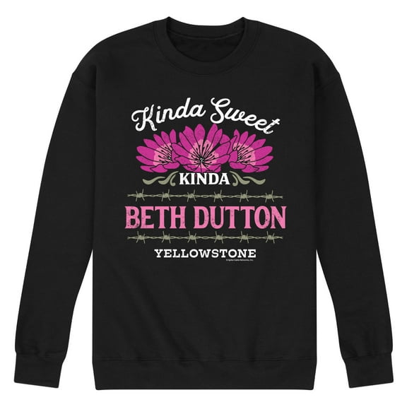 Yellowstone - Kinda Sweet Kinda Beth Dutton - Men's Crew Neck Fleece Pullover
