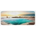 thumbnail image 1 of Yellowstone Kitchen Mat, Hot Springs in Yellowstone National Park Sunshine Clouds Earth Nature, Plush Decorative Kitchen Mat with Non Slip Backing, 47" X 19", Turquoise, by Ambesonne, 1 of 1