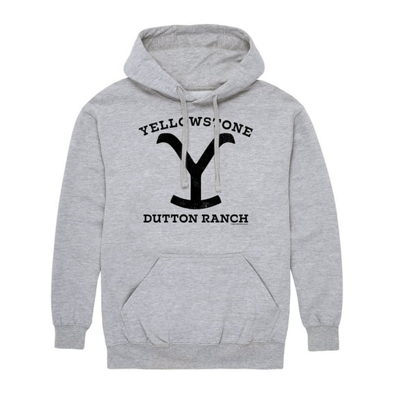 Yellowstone - Logo Dutton Ranch -Mens Fleece Pullover Hoodie