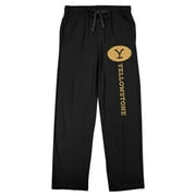 BIOWORLD Yellowstone Logo Men's Black Sleep Pajama Pants-Medium