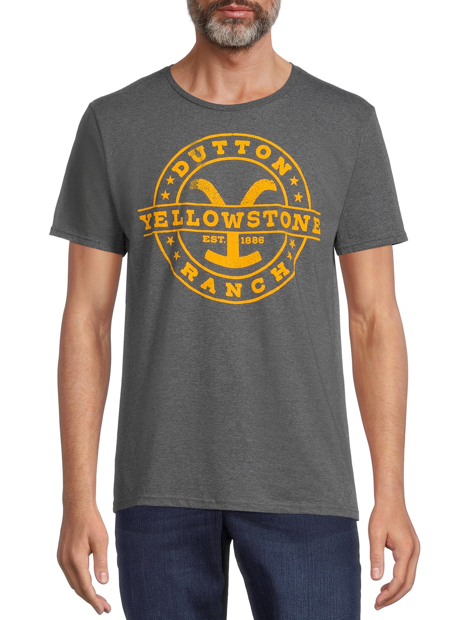 Yellowstone Men's Big Men's Dutton Ranch Logo Graphic Tee, Sizes