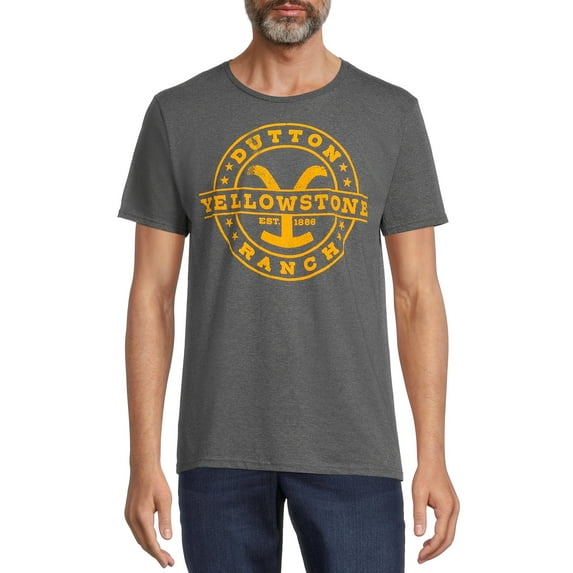 Yellowstone Men's & Big Men's Dutton Ranch Logo Graphic Tee, Sizes S-4XL